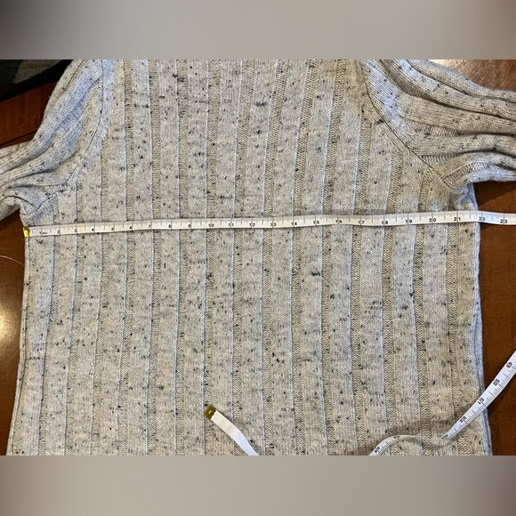 Madewell Donegal knit ribbed sweater dress w/ rolled mock neck. Light grey. XL - Picture 7 of 7